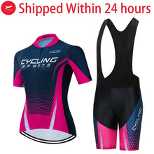 Load image into Gallery viewer, Quick-Dry mountain bike clothing 2021 Women bicycle jersey bib set dress Summer outdoor sports cycling clothes Ladies MTB wear