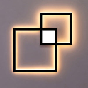 Hartisan Led Wall Lamps For Bedroom Square Lamp Home Decoration Lights Creative DIY Pattern Wall Sconces Fixtures Mounted Lamp