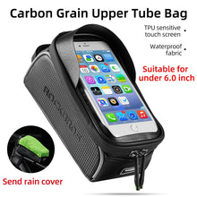 Load image into Gallery viewer, ROCKBROS Bicycle Bag Cycling Front Tube Frame Bag Waterproof Top Tube Phone Bag MTB Road Bike Touch Screen 6.0 inch Phone Case