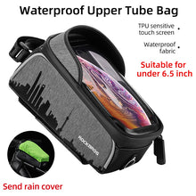 Load image into Gallery viewer, ROCKBROS Bicycle Bag Cycling Front Tube Frame Bag Waterproof Top Tube Phone Bag MTB Road Bike Touch Screen 6.0 inch Phone Case