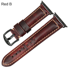 Load image into Gallery viewer, MAIKES Oil Wax Leather Bracelet For Apple Watch Band 42mm 38mm / 44mm 40mm Series 6 5 4 3 For Apple Watch Strap iWatch Watchband