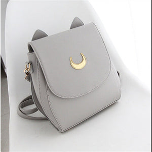 New Summer Sailor Moon Ladies Luna Cat Chain Shoulder Bag PU Leather Casual Handbag Women Fashion Crossbody Messenger Small Bags